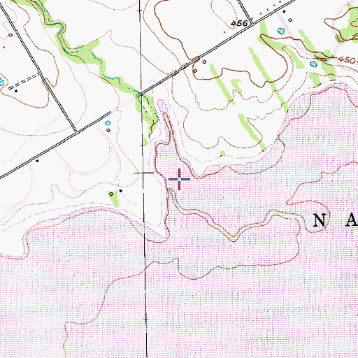 Topographic Map of Tom Harris Branch, TX