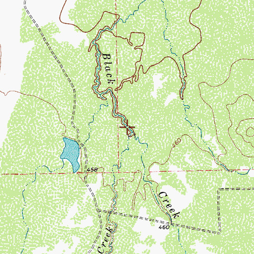 Topographic Map of Torres Creek, TX