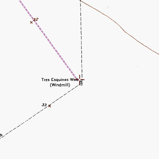 Topographic Map of Tres Esquinas Well, TX