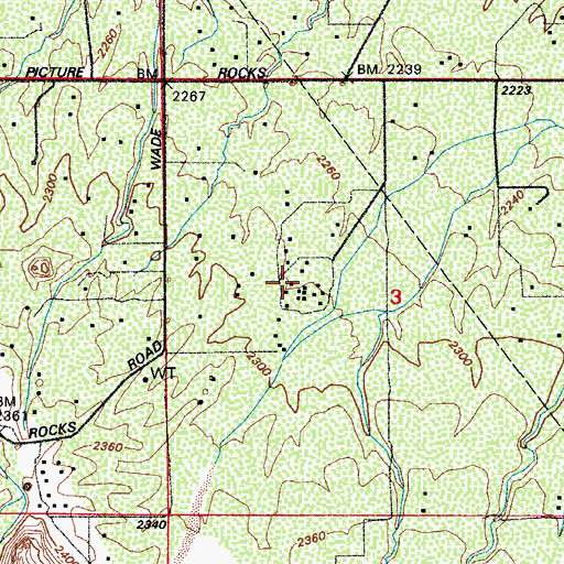 Topographic Map of Wild Horse Ranch, AZ