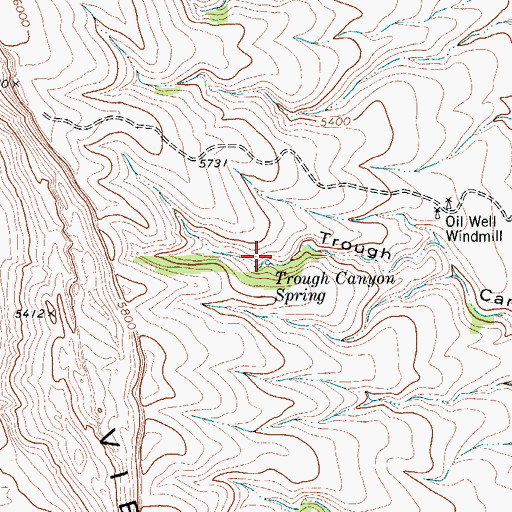 Topographic Map of Trough Canyon Spring, TX