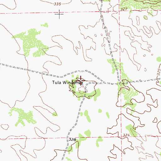 Topographic Map of Tula Windmill, TX