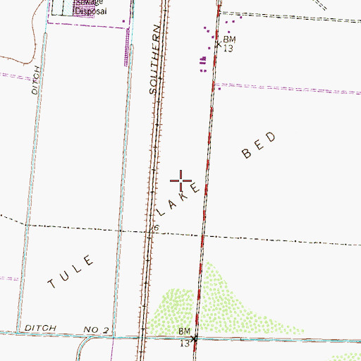 Topographic Map of Tule Lake Bed, TX