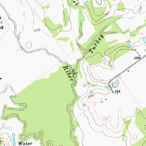 Topographic Map of Turkey Creek, TX