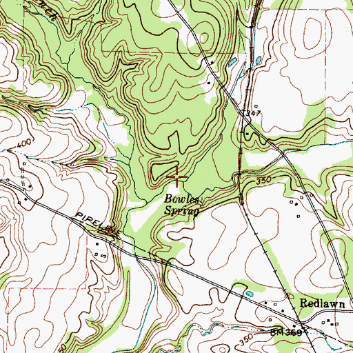 Topographic Map of Turkey Creek, TX