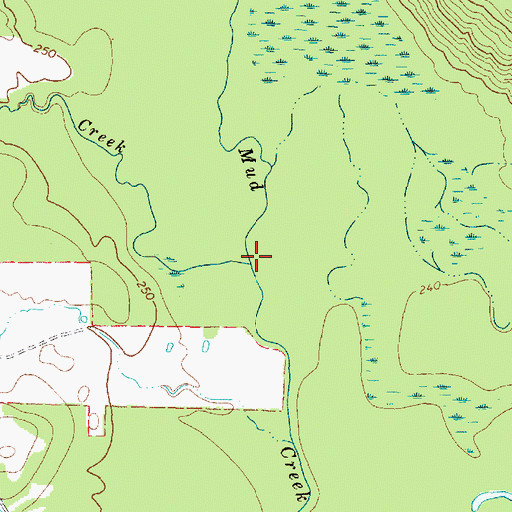 Topographic Map of Turkey Creek, TX