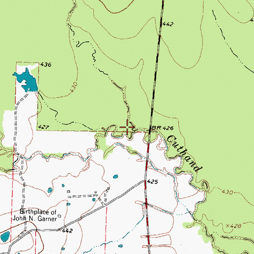 Topographic Map of Turkey Creek, TX