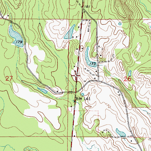 Topographic Map of Pritchett School (historical), AL