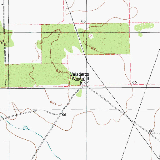 Topographic Map of Veladeras Windmill, TX