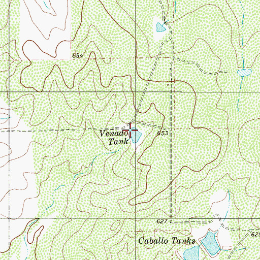 Topographic Map of Venado Tank, TX