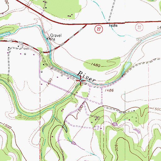 Topographic Map of Verde Creek, TX
