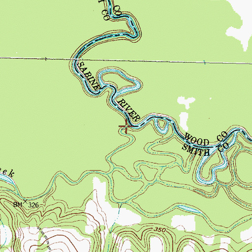 Topographic Map of Village Creek, TX