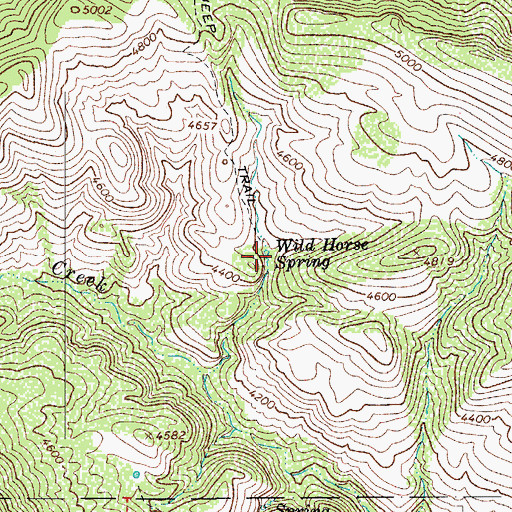 Topographic Map of Wild Horse Spring, AZ
