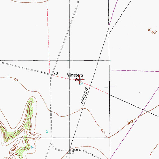 Topographic Map of Vinatero Well, TX