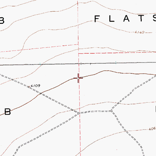 Topographic Map of W B Flats, TX