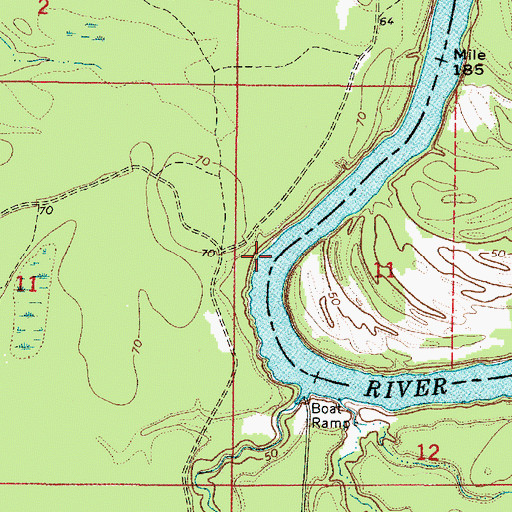 Topographic Map of Rembert Landing, AL