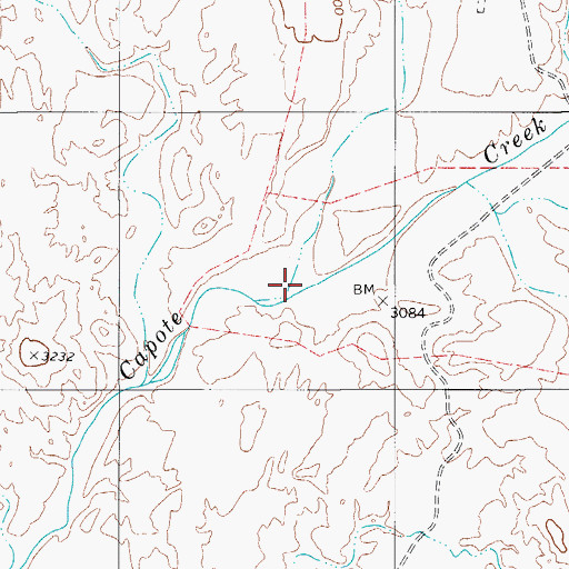 Topographic Map of Walker Creek, TX