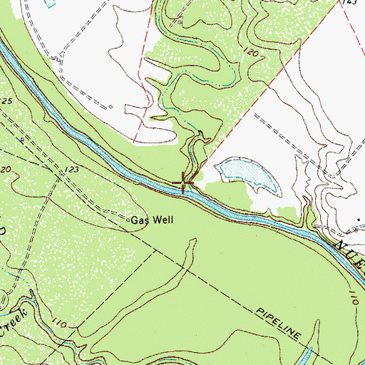 Topographic Map of Waller Gully, TX