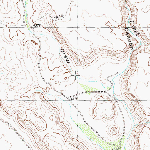 Topographic Map of Walnut Draw, TX