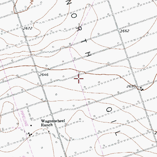Topographic Map of Ward Estes North Oil Field, TX