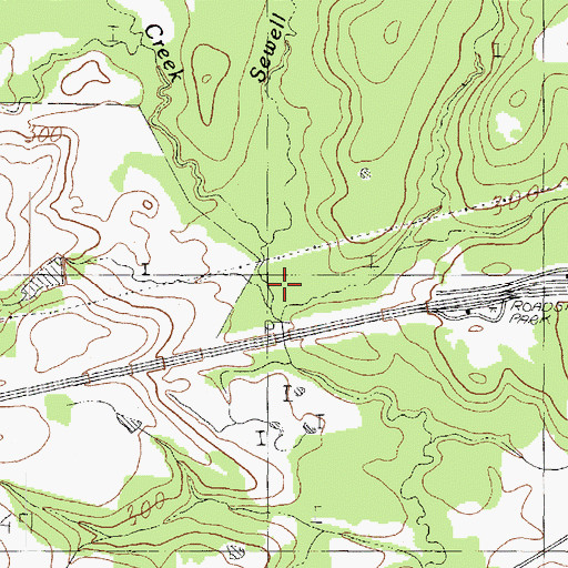 Topographic Map of Wards Creek, TX