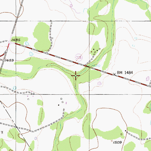 Topographic Map of Washboard Creek, TX