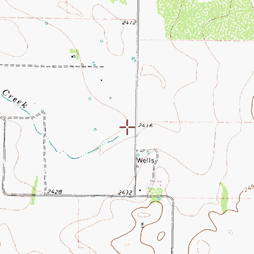 Topographic Map of Washout Creek, TX