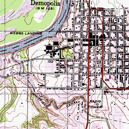 Topographic Map of Rockcut, AL