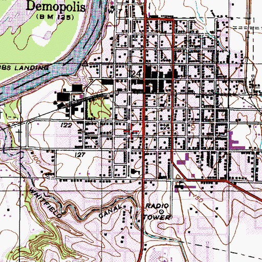 Topographic Map of Saint Leo Catholic Church, AL