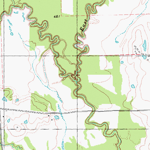 Topographic Map of West Caddo Creek, TX