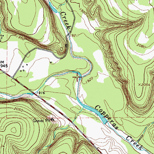 Topographic Map of West Copperas Creek, TX