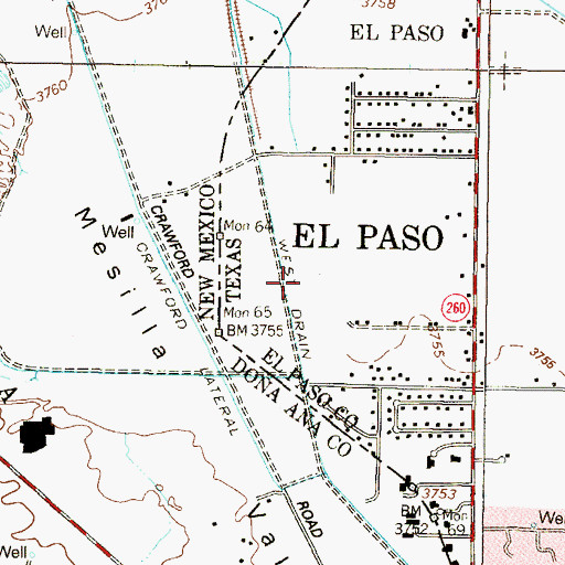 Topographic Map of West Drain, TX