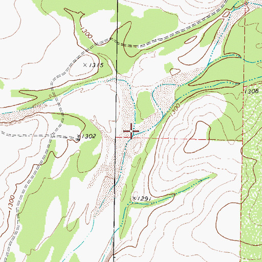 Topographic Map of West Fork Sycamore Creek, TX