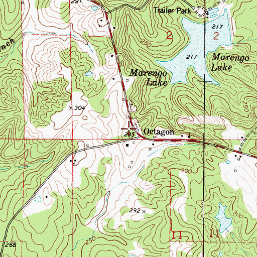 Topographic Map of Spencerville Post Office (historical), AL