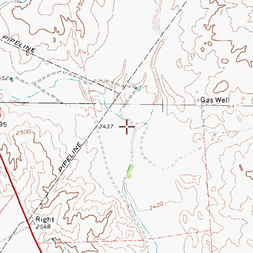 Topographic Map of West Horse Creek, TX