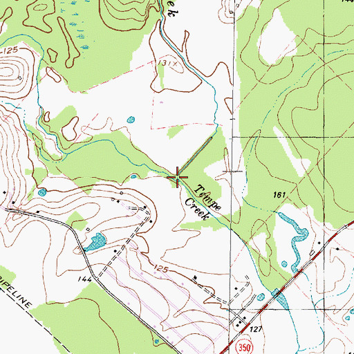 Topographic Map of West Tempe Creek, TX