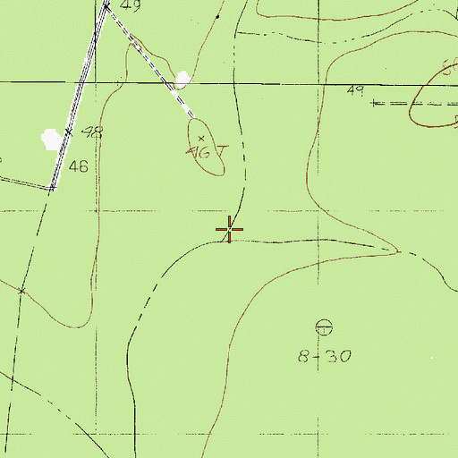Topographic Map of White Bay Branch, TX