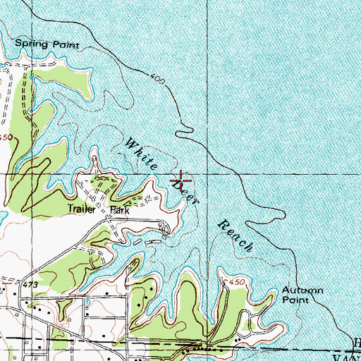 Topographic Map of White Deer Reach, TX