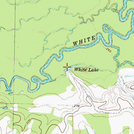 Topographic Map of White Lake, TX