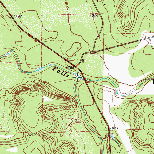 Topographic Map of White Oak Creek, TX