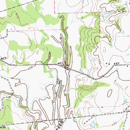 Topographic Map of White Rock Creek, TX