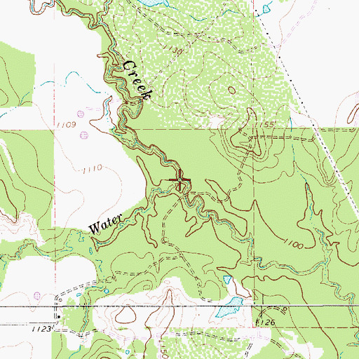 Topographic Map of White Water, TX