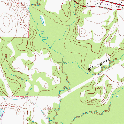 Topographic Map of Whitmore Branch, TX