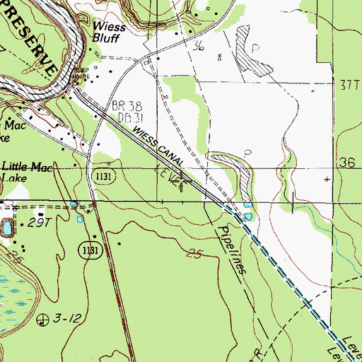 Topographic Map of Wiess Canal, TX