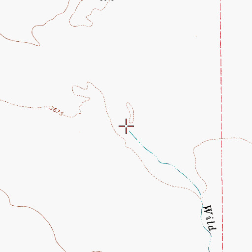 Topographic Map of Wild Horse Creek, TX