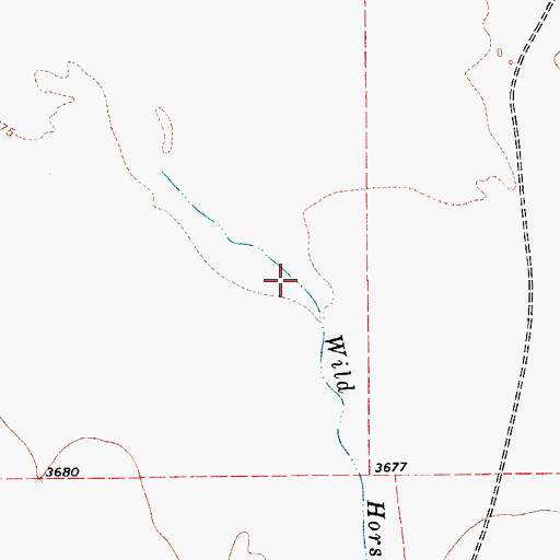 Topographic Map of Wild Horse Draw, TX
