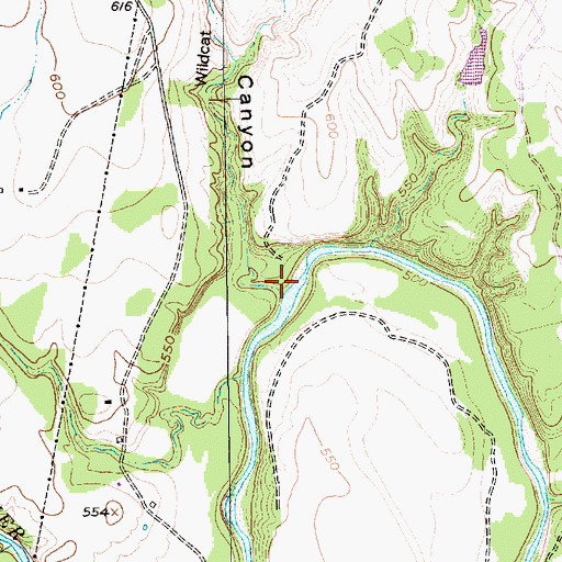Topographic Map of Wildcat Canyon, TX