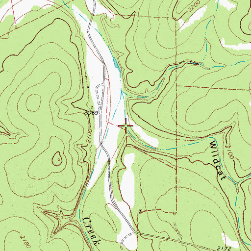 Topographic Map of Wildcat Draw, TX