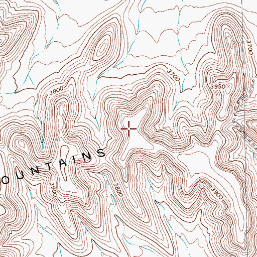 Topographic Map of Wildcat Mountains, TX