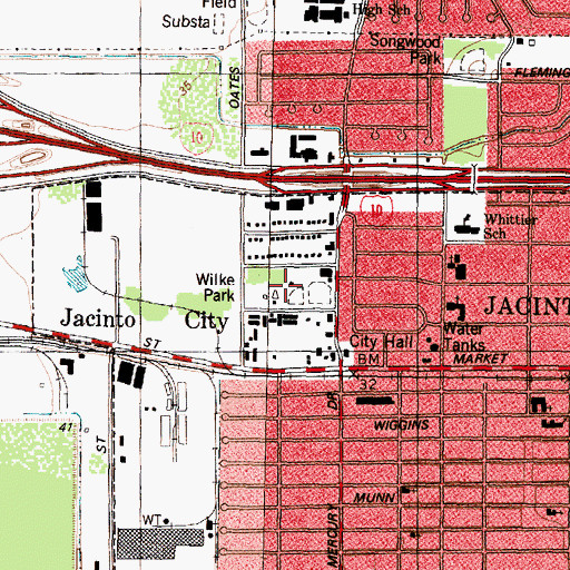 Topographic Map of Wilke Park, TX